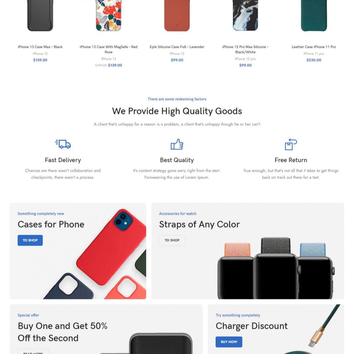 Mẫu website bán hàng phụ kiện thiết bị di động accessories woodmart