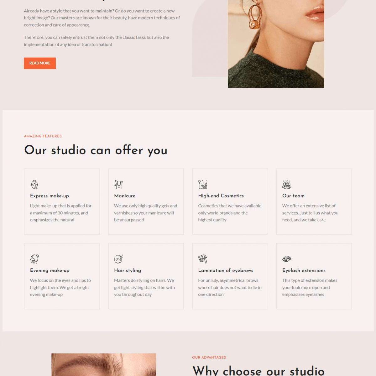 Mẫu website dịch vụ làm đẹp spa beauty woodmart