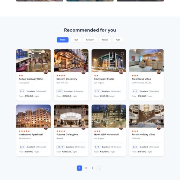 Mẫu website đặt phòng khách sạn dịch vụ nghỉ dưỡng modmixmap travelerwp