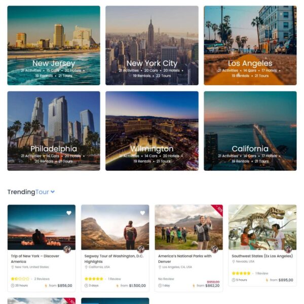 Mẫu website đa dịch vụ mixmap travelerwp