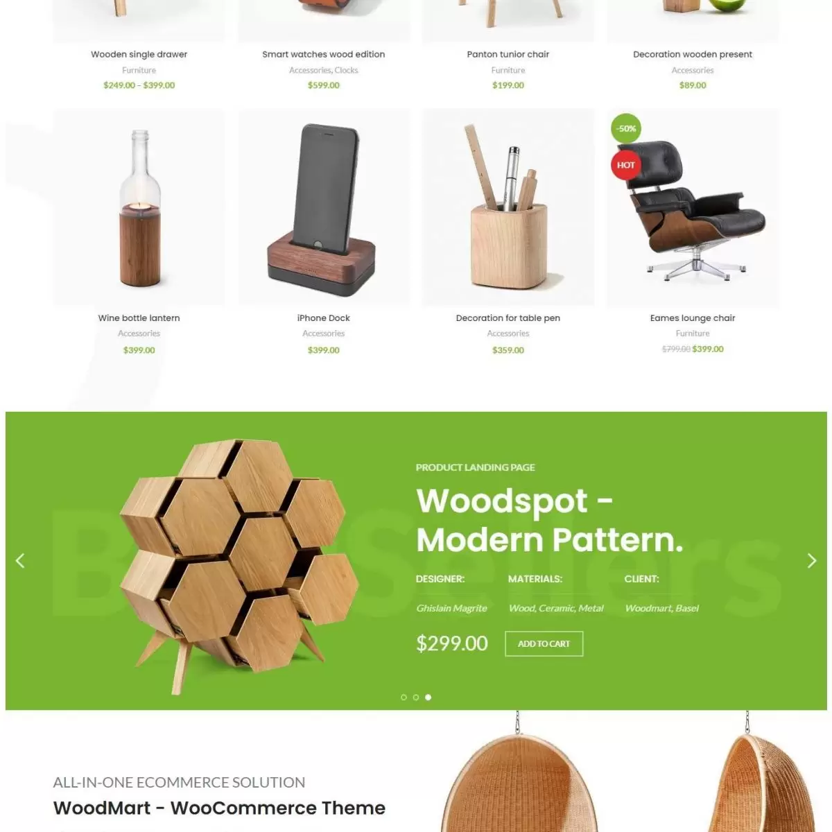 Mẫu website bán hàng thương mại điện tử nội thất woodmart v1