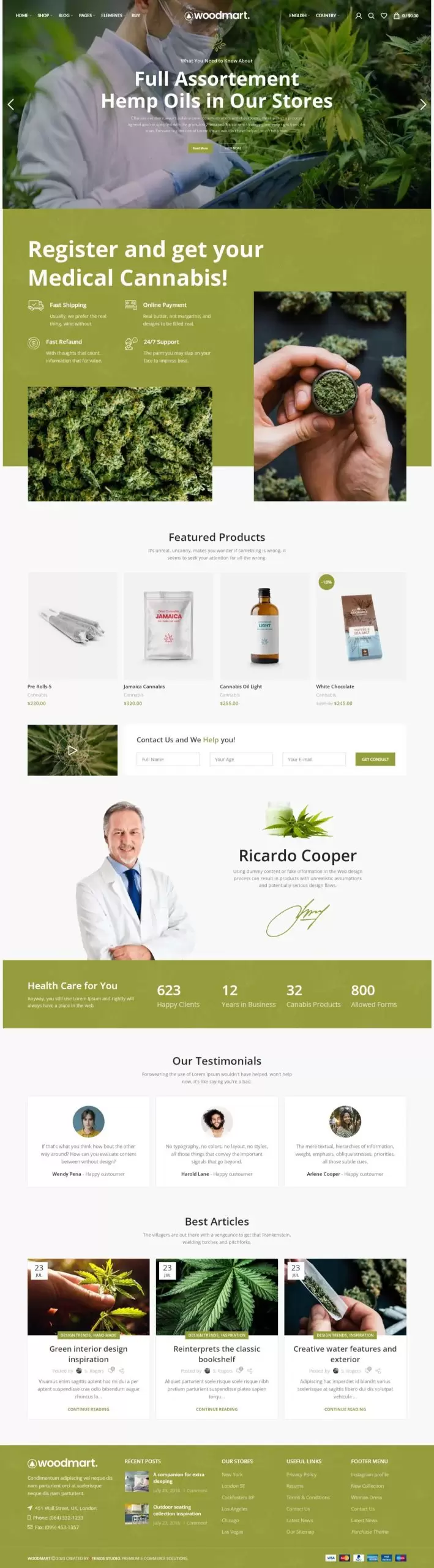 Mẫu website bán thuốc đông y medical woodmart
