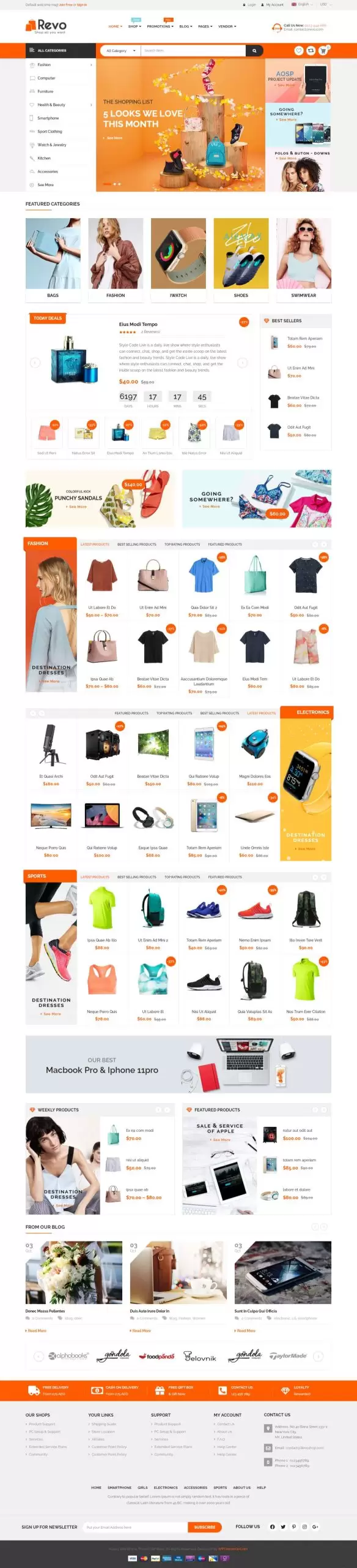 Mẫu website bán hàng thương mại điện tử market place sw revo