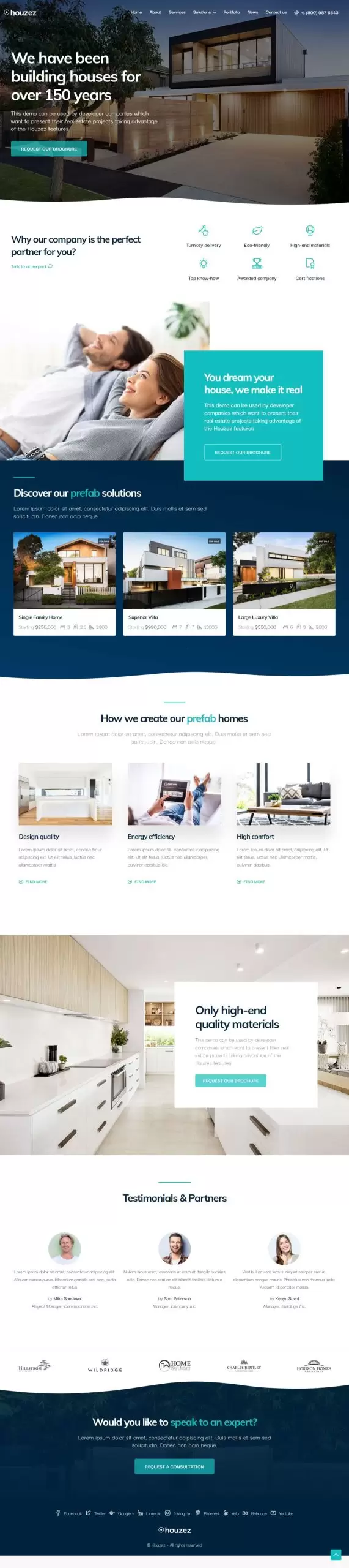 Mẫu website bất động sản bán và cho thuê v18 houzez