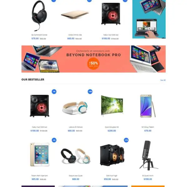 Mẫu website bán hàng thương mại điện tử công nghệ hitech store 2 sw_revo