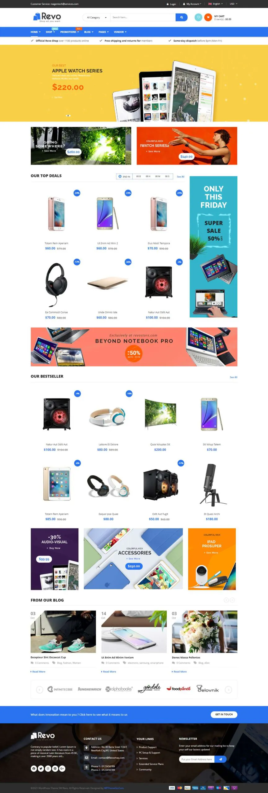 Mẫu website bán hàng thương mại điện tử công nghệ hitech store 2 sw_revo